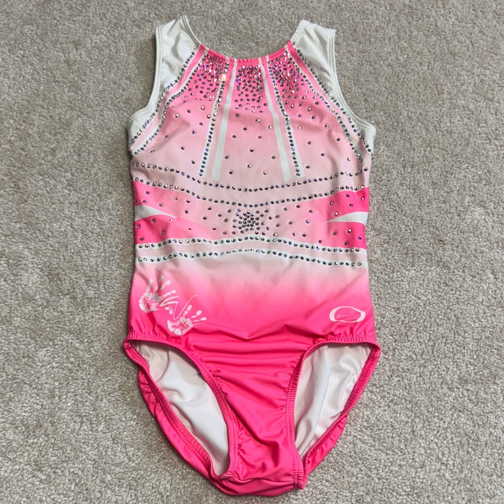 HTF Chalk Warrior Pink Voltage gymnastics leotard